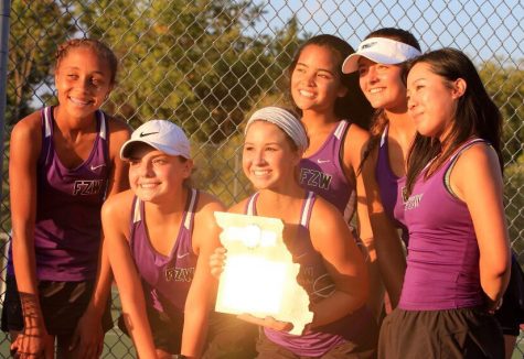 Girls tennis 5-2 district win against against Wentzville Liberty High School.