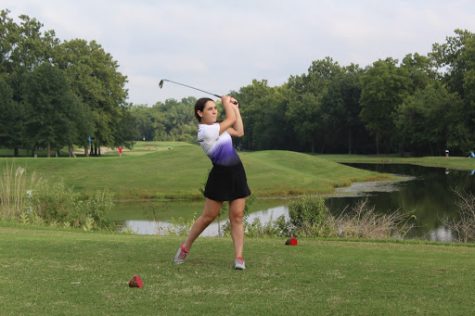 Maggie Krpan playing at the home course.