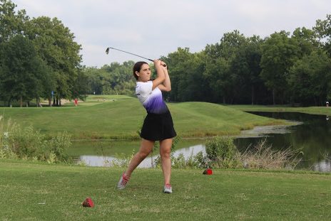 Maggie Krpan playing at the home course.