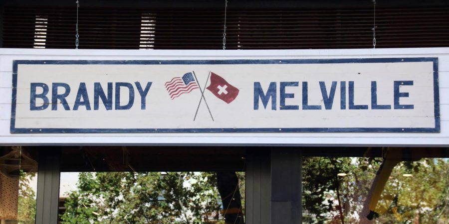 Brandy Melville storefront located in the city. The photo features its branding.