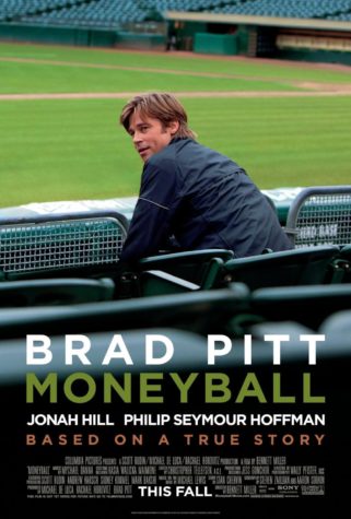 Brad Pitt stars in baseball movie, Moneyball.