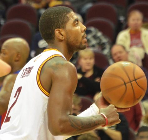 Kyrie Irving preparing to make his next move.