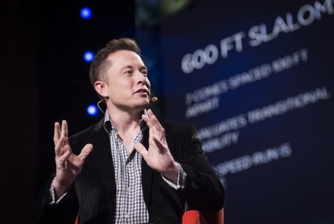 Elon Musk delivering a Ted Talkback in 2013.