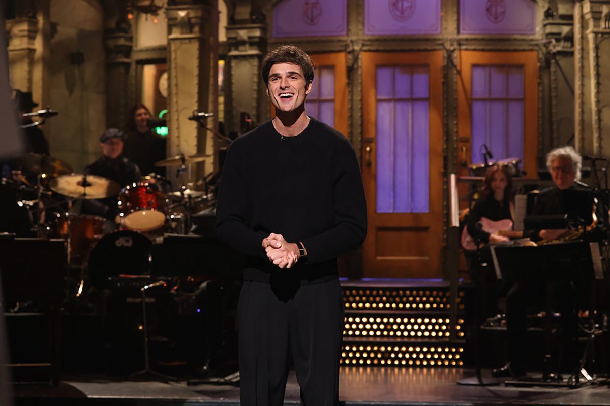 Jacob Elordi performing his opening monologue on Saturday Night Live, Episode 1853.
