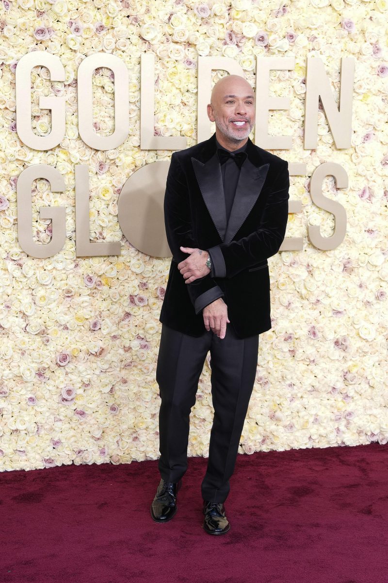 Golden Globes host Jo Koy arrives at the red carpet for the 81st annual Golden Globe Awards ceremony.